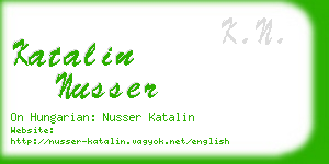 katalin nusser business card